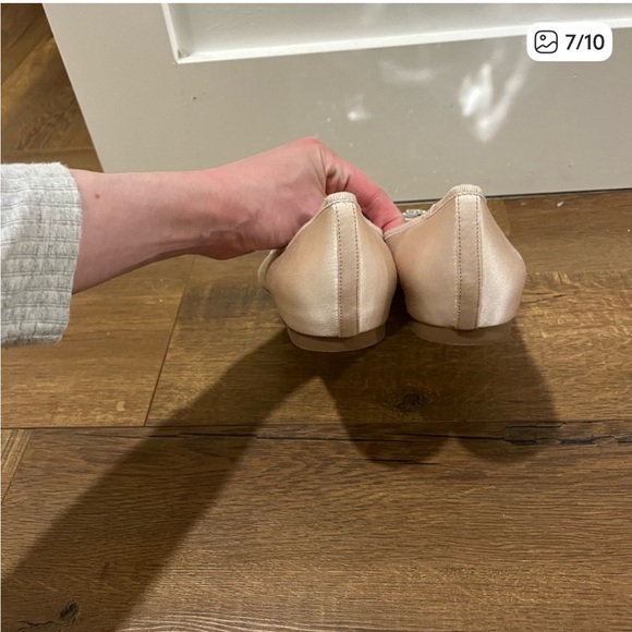 Badgley Mischka Blush Flats with Crystal Embellishment - Picture 7 of 9